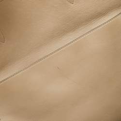 Pre Owned Fendi Beige/Black Leather And Fabric Grace Shoulder Bag