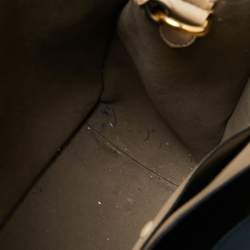 Pre Owned Fendi Beige/Black Leather And Fabric Grace Shoulder Bag