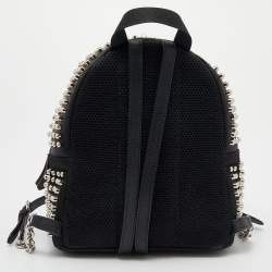 Pre Owned Fendi Black Nylon Mini Monster Studded Backpack