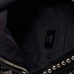 Pre Owned Fendi Black Nylon Mini Monster Studded Backpack
