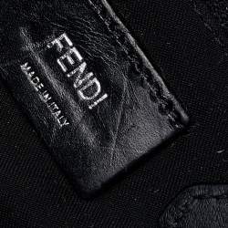 Pre Owned Fendi Black Nylon Mini Monster Studded Backpack