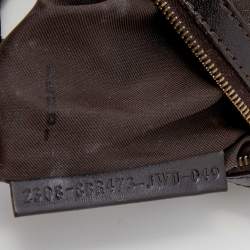 Pre Owned Fendi Tobacco Zucca Canvas Chef Chain Hobo