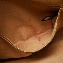 Pre Owned حقيبة كتف فندي كلاوديا مخططة بيكوين كانفاس توباكو كبيرة