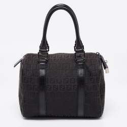 Pre Owned حقيبة فندي فوريفر باوليتو جلد وكانفاس زوكينو أسود 