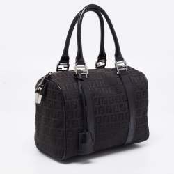 Pre Owned حقيبة فندي فوريفر باوليتو جلد وكانفاس زوكينو أسود 