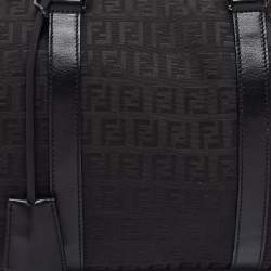 Pre Owned حقيبة فندي فوريفر باوليتو جلد وكانفاس زوكينو أسود 