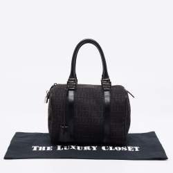 Pre Owned حقيبة فندي فوريفر باوليتو جلد وكانفاس زوكينو أسود 