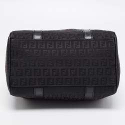 Pre Owned حقيبة فندي فوريفر باوليتو جلد وكانفاس زوكينو أسود 