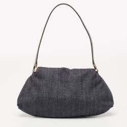 Pre Owned Fendi Blue Denim Mine Spy Hobo