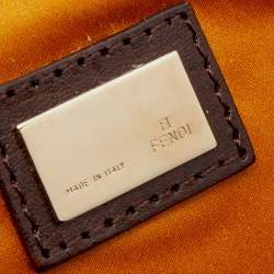 Pre Owned Fendi Pink Knit Chef Flap Bag