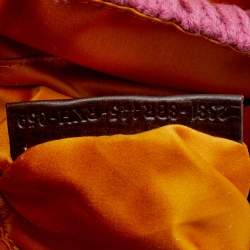 Pre Owned Fendi Pink Knit Chef Flap Bag