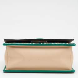 Pre Owned حقيبة كتف فندي كان I جلد بيج / أخضر