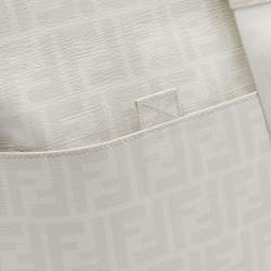 Fendi White Zucca Coated Canvas Messenger Bag