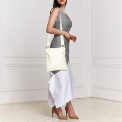 Fendi White Zucca Coated Canvas Messenger Bag