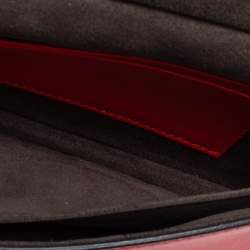 Fendi Red Lipstick Quilted Leather Micro Double Baguette Bag