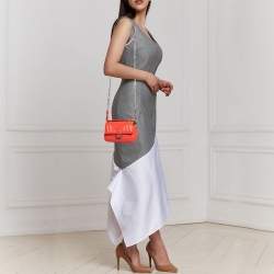 Fendi Red Lipstick Quilted Leather Micro Double Baguette Bag