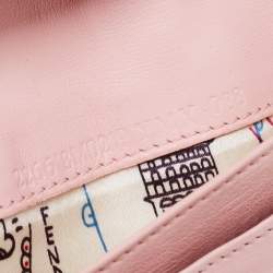 Pre Owned Fendi Pink Embossed Leather Chain Clutch 