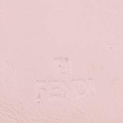 Pre Owned Fendi Pink Embossed Leather Chain Clutch 