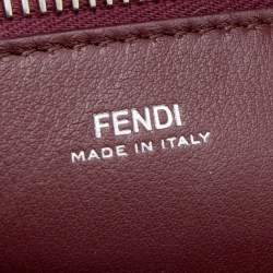 Pre Owned Fendi Olive Green Leather And Python Dot Com Top Handle Bag