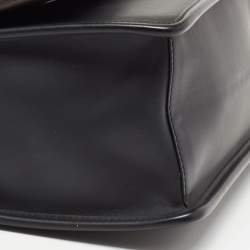 Pre Owned Fendi Black Leather Kan I F Logo Shoulder Bag