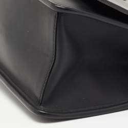 Pre Owned Fendi Black Leather Kan I F Logo Shoulder Bag