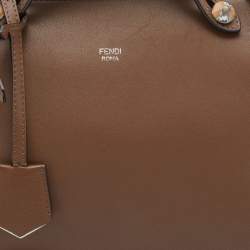 Pre Owned Fendi Brown Crocodile and Leather Small By The Way Shoulder Bag