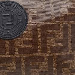 Pre Owned Fendi Brown/Black Zucca Coated Canvas Peekaboo Defender Cover