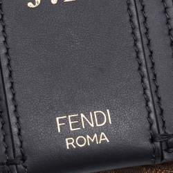 Pre Owned Fendi Brown/Black Zucca Coated Canvas Peekaboo Defender Cover
