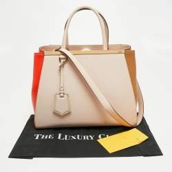 Pre Owned Fendi Tri Color Leather Medium 2Jours Tote