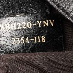 Pre Owned Fendi Black Zucchino Canvas and Leather Charm Shoulder Bag