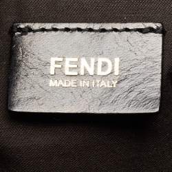 Pre Owned Fendi Black Zucchino Coated Canvas and Leather Hobo