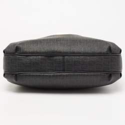 Pre Owned Fendi Black Zucchino Coated Canvas and Leather Hobo