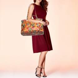 مملوكة مسبقًا Fendi Multicolor Python Large Peekaboo Top Handle Bag