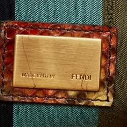 مملوكة مسبقًا Fendi Multicolor Python Large Peekaboo Top Handle Bag