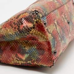 مملوكة مسبقًا Fendi Multicolor Python Large Peekaboo Top Handle Bag