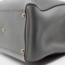 Pre Owned Fendi Grey Leather Medium 2jours Tote