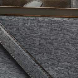 Pre Owned Fendi Grey Leather Medium 2jours Tote