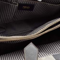 Pre Owned Fendi Grey Leather Medium 2jours Tote