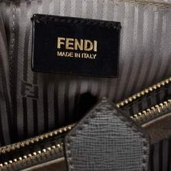 Pre Owned Fendi Grey Leather Medium 2jours Tote