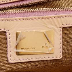 Pre Owned Fendi Beige Patent Leather De Jour Tote