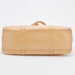 Pre Owned Fendi Beige Patent Leather De Jour Tote