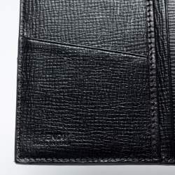 مملوكة مسبقًا Fendi Black Zucca Coated Canvas Bifold Continental Wallet