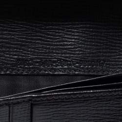 مملوكة مسبقًا Fendi Black Zucca Coated Canvas Bifold Continental Wallet