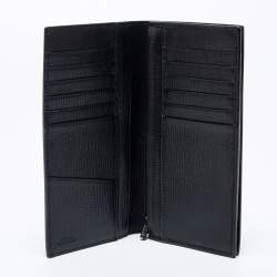 مملوكة مسبقًا Fendi Black Zucca Coated Canvas Bifold Continental Wallet
