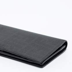 مملوكة مسبقًا Fendi Black Zucca Coated Canvas Bifold Continental Wallet