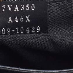 Pre Owned Fendi Black Zucca Embossed Leather Flat Pouch