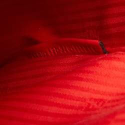 Pre Owned Fendi Coral Red Leather Medium 2Jours Tote