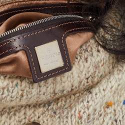 Fendi Beige/Brown Wool And Feather Mama Baguette 