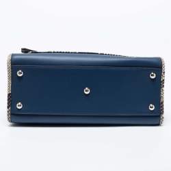 Pre Owned Fendi Multicolor Leather And Python Small Runaway Shoulder Bag