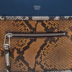 Pre Owned Fendi Multicolor Leather And Python Small Runaway Shoulder Bag
